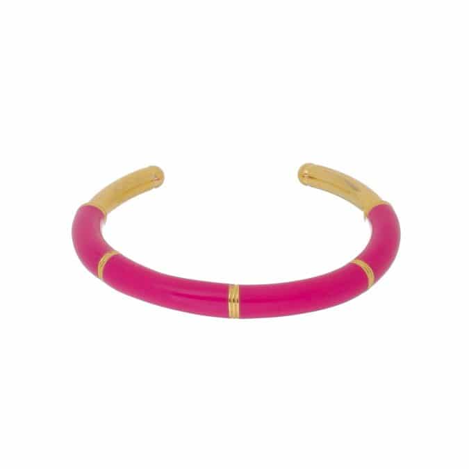 lemavie com br bracelete resina italiana pink banho de ouro 18k